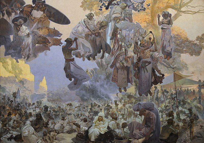 Alfons Mucha The Celebration of Svantovit: When Gods Are at War, Salvation is in the Art oil painting image